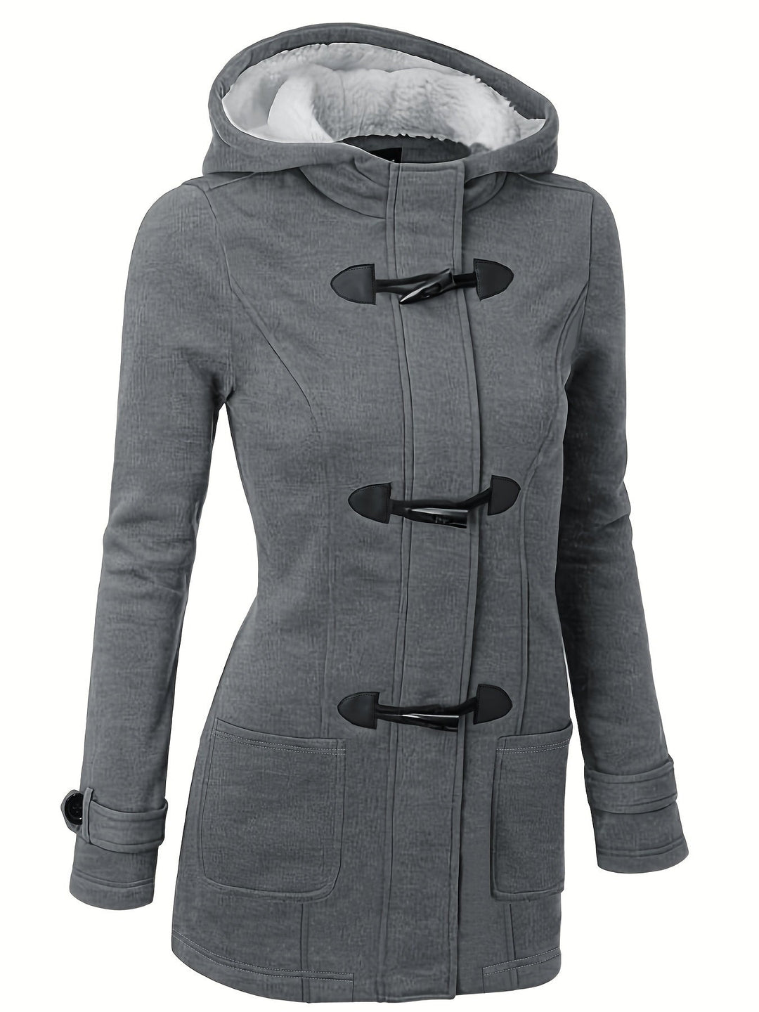 Beate - Manteau à manches longues confortable avec capuche et poches