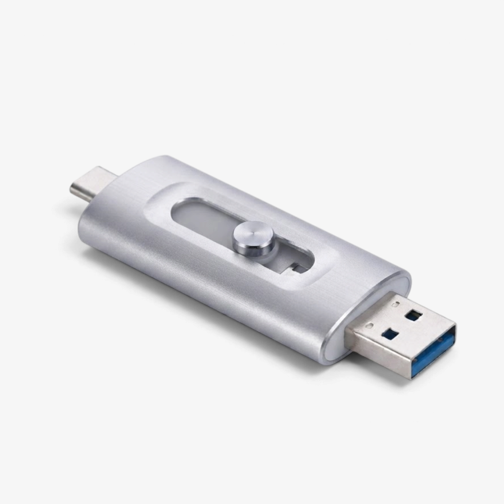 Unità flash USB 3-in-1 DataFlex con connettori USB 3.0 e Type-C