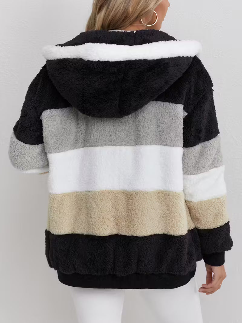 TeddyHood – Fluffy Fleece Vest with Full-Length Zipper and Hood