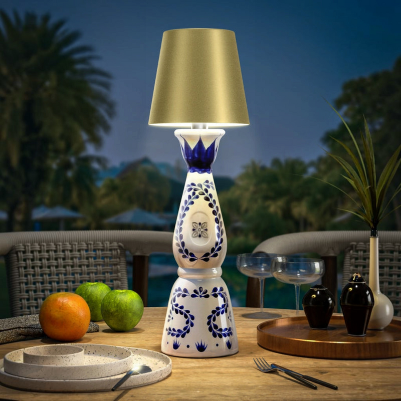 Glowtiva - Lampada LED senza fili per bottiglia con controllo touch e luminosità regolabile