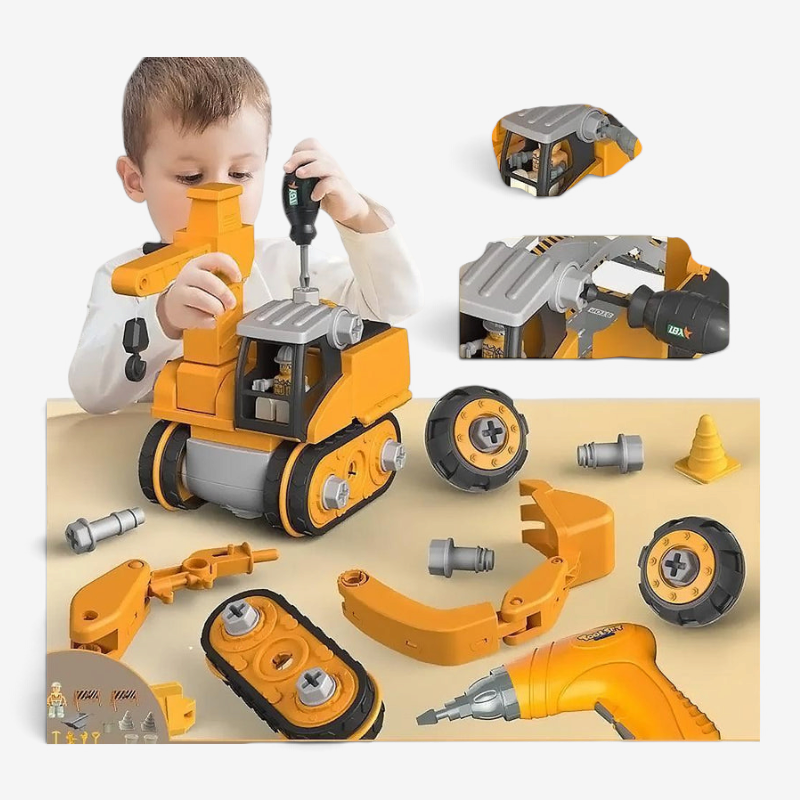 BuildDigger - Construction Excavator Toy Set With Manual Tools