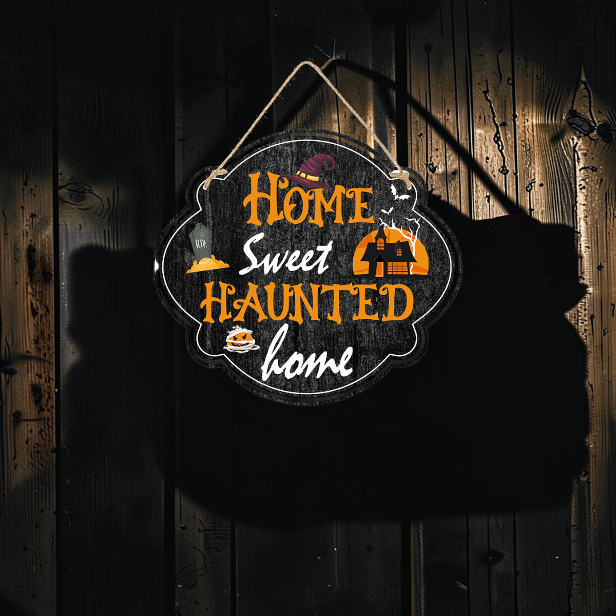 Halloween Door Signs with Spooky Designs