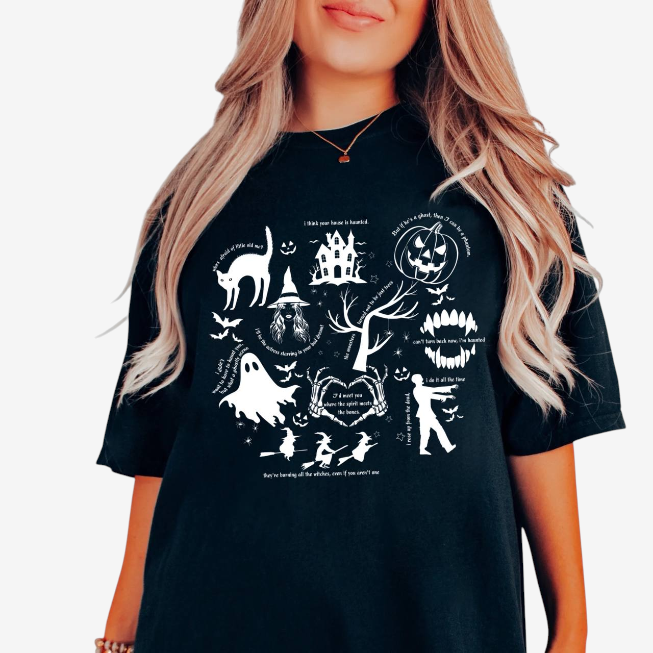 Bella – grafické tričko s halloweenským strašidelným motivem