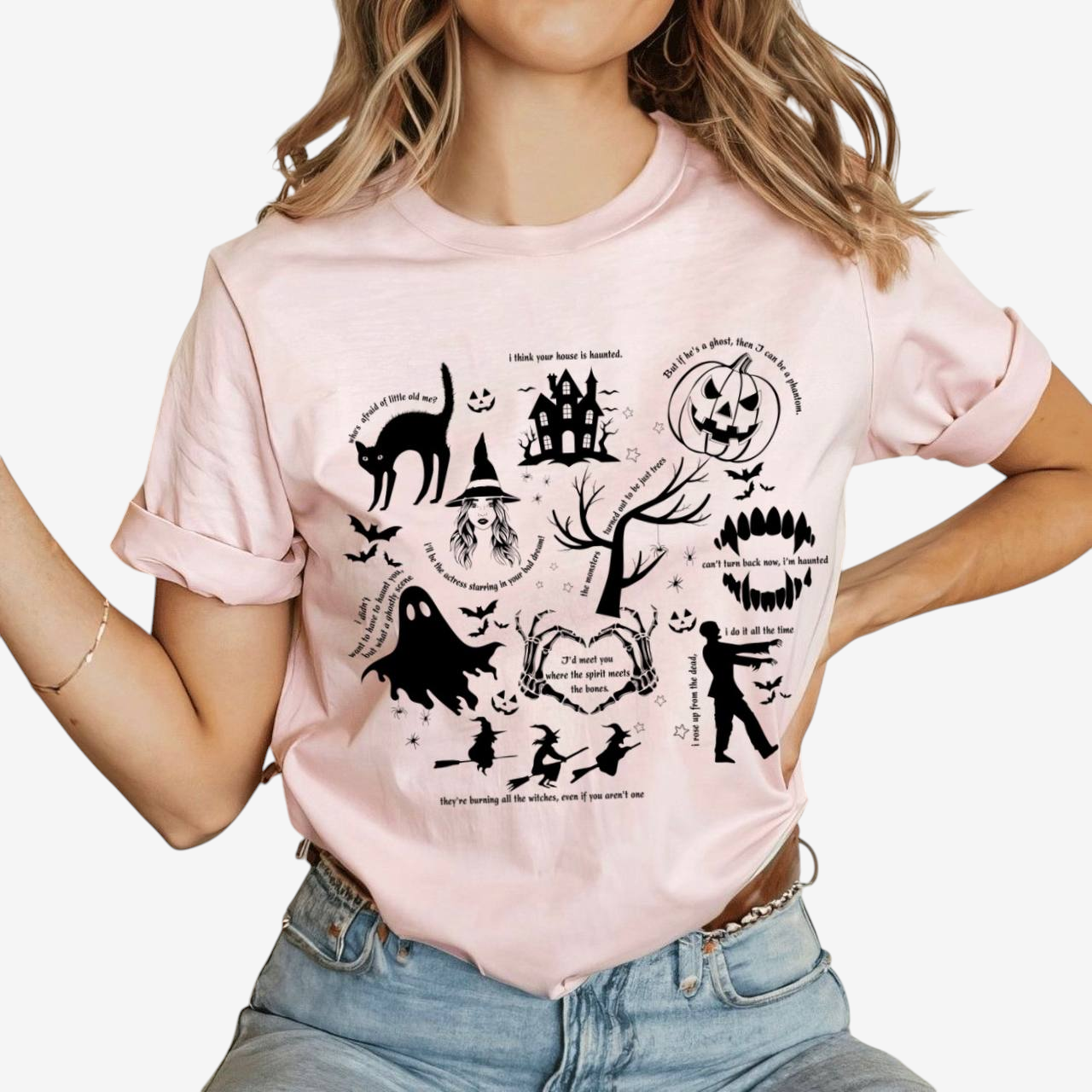Bella – grafické tričko s halloweenským strašidelným motivem