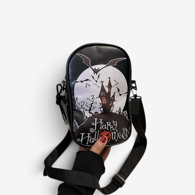 Halloween Pumpkin Shoulder Bag with Compact Design