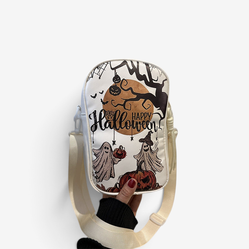 Halloween Pumpkin Shoulder Bag with Compact Design