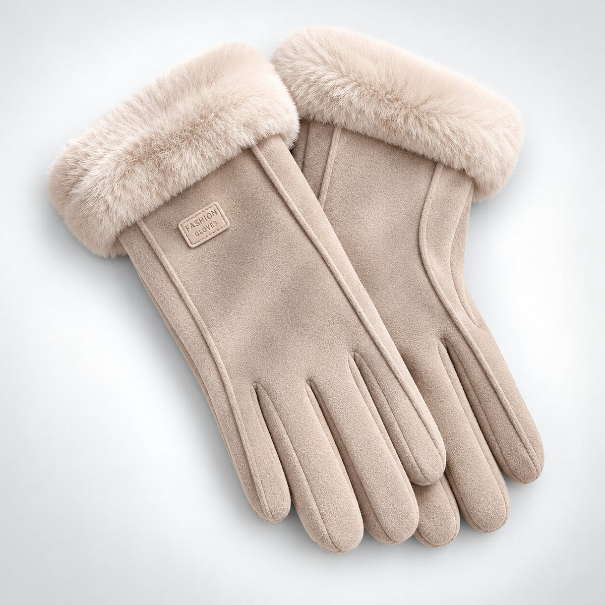 FrostMira – Guanti invernali con fodera in pelliccia sintetica e dita compatibili con touchscreen