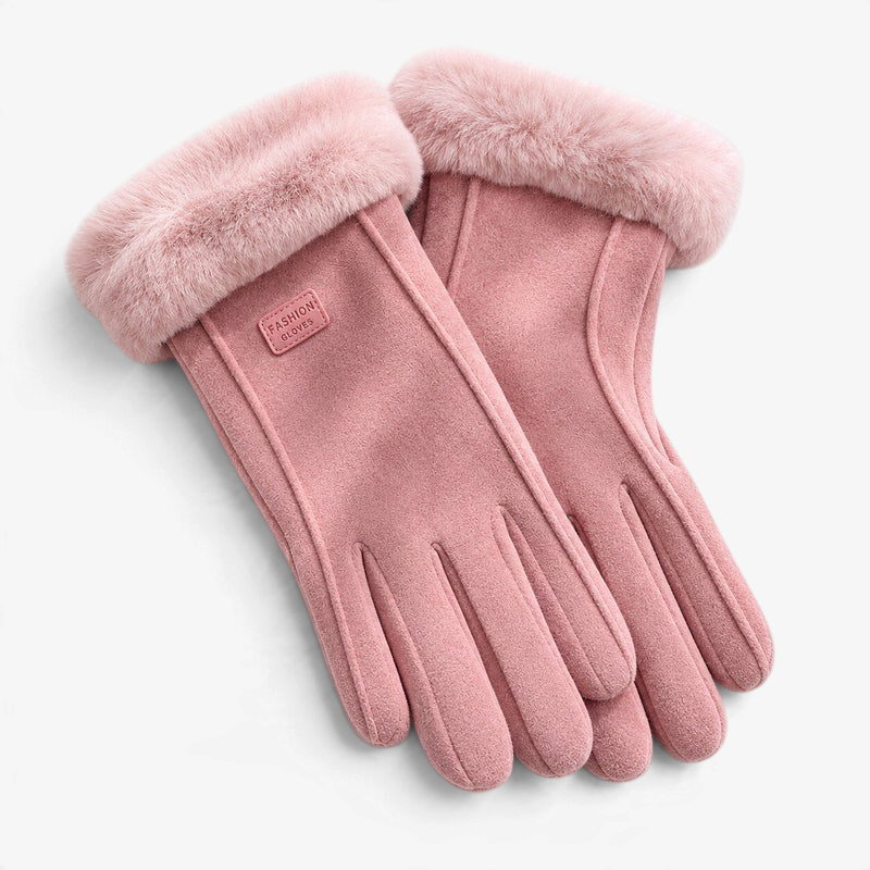 FrostMira – Guanti invernali con fodera in pelliccia sintetica e dita compatibili con touchscreen