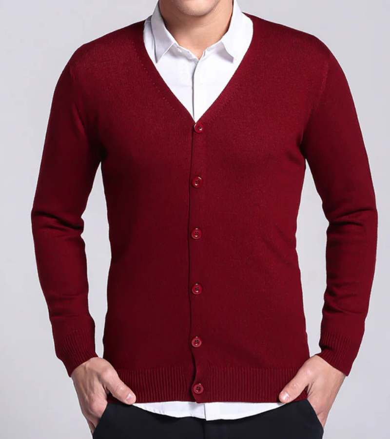 Hannes - Gilet élégant à col en V, coupe ajustée et fermeture à boutons