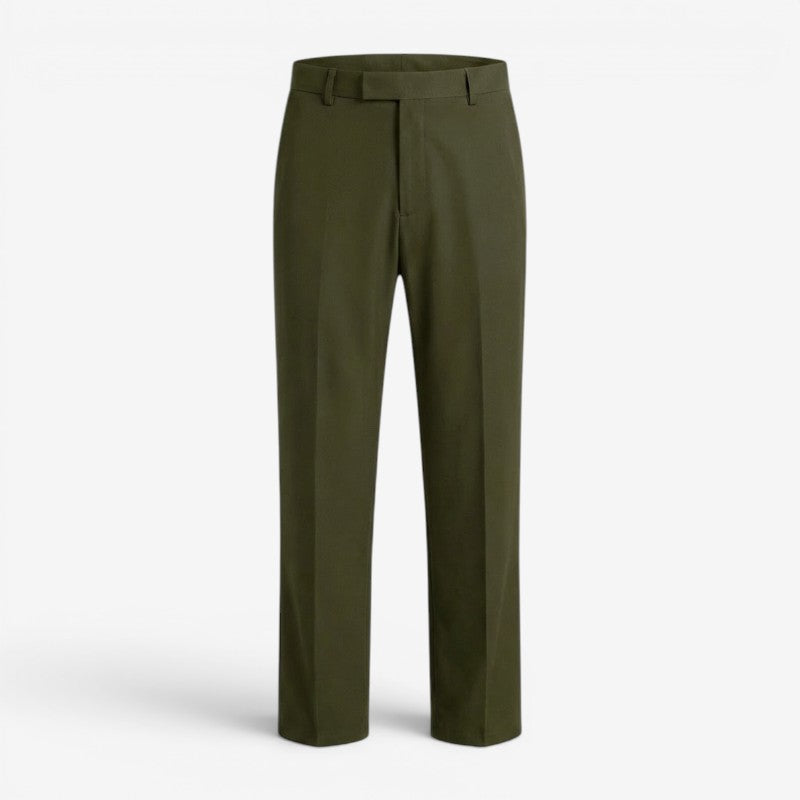 Men's Slim Fit Cotton Pants with Adjustable Waist