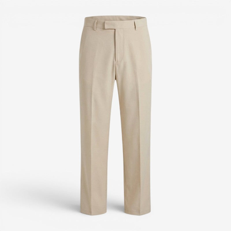 Men's Slim Fit Cotton Pants with Adjustable Waist