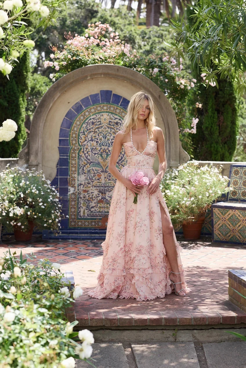 Elegant Floral Maxi Dress for Women