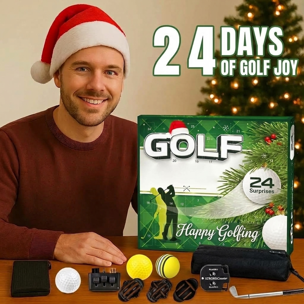 Golfora - Golf Advent Calendar with 24-Piece Golf Accessories Set