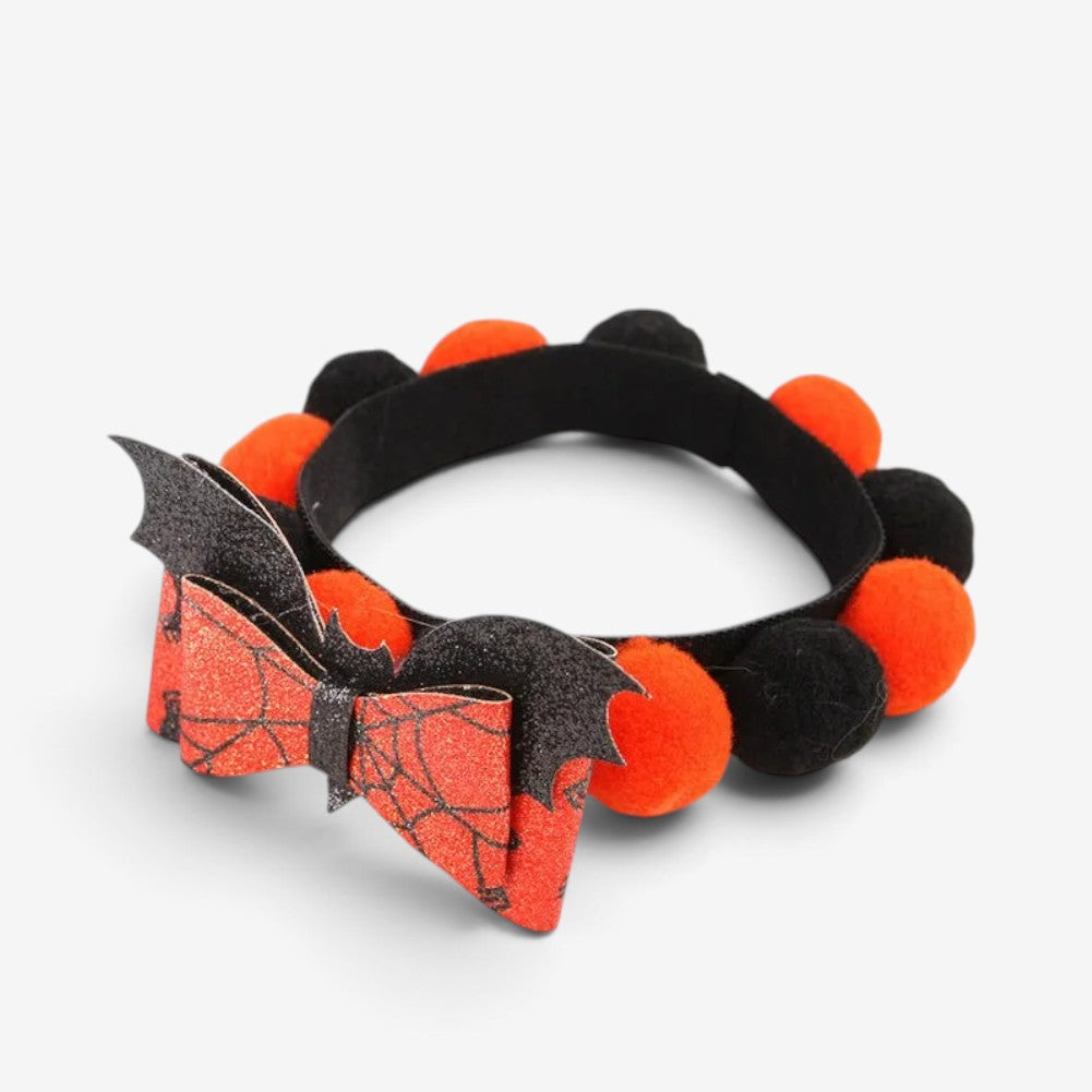 Halloween Pet Collar with Pumpkin and Skull Designs