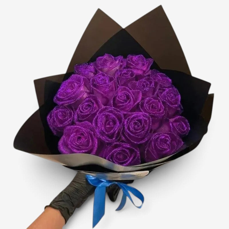 Petalia - Rose decorative glitterate con petali