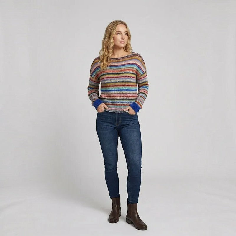 Zoe – Pull rayé à coupe décontractée