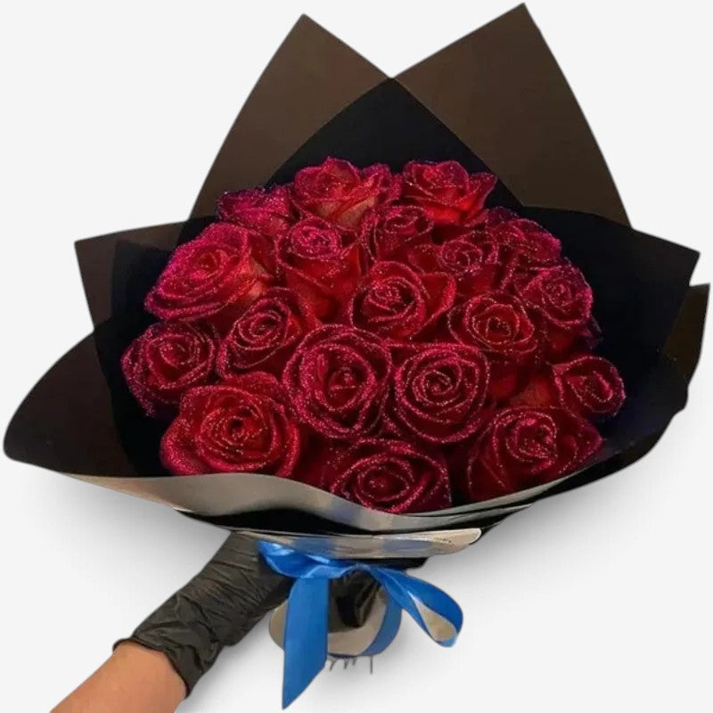 Petalia - Rose decorative glitterate con petali