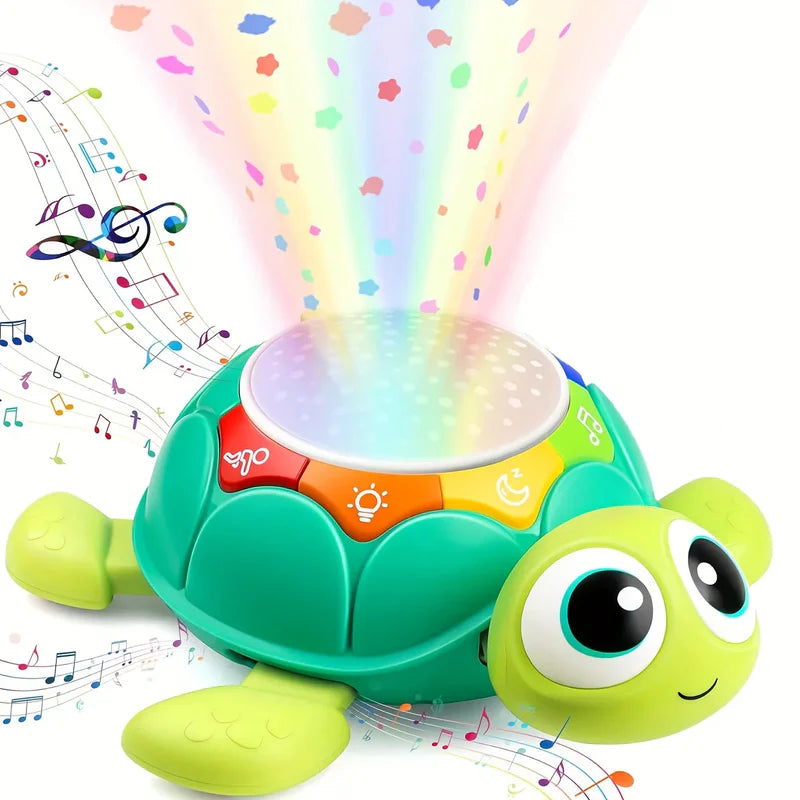GlowTurtle – Giocattolo proiettore tartaruga con luci rilassanti e musica coinvolgente