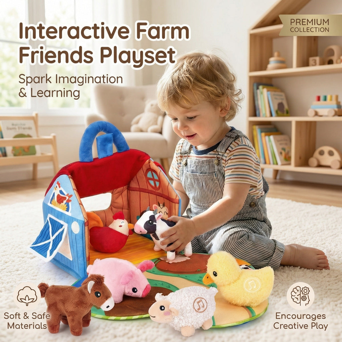 Farmplush - Interactive Plush Farm Animal Set With Sound Features