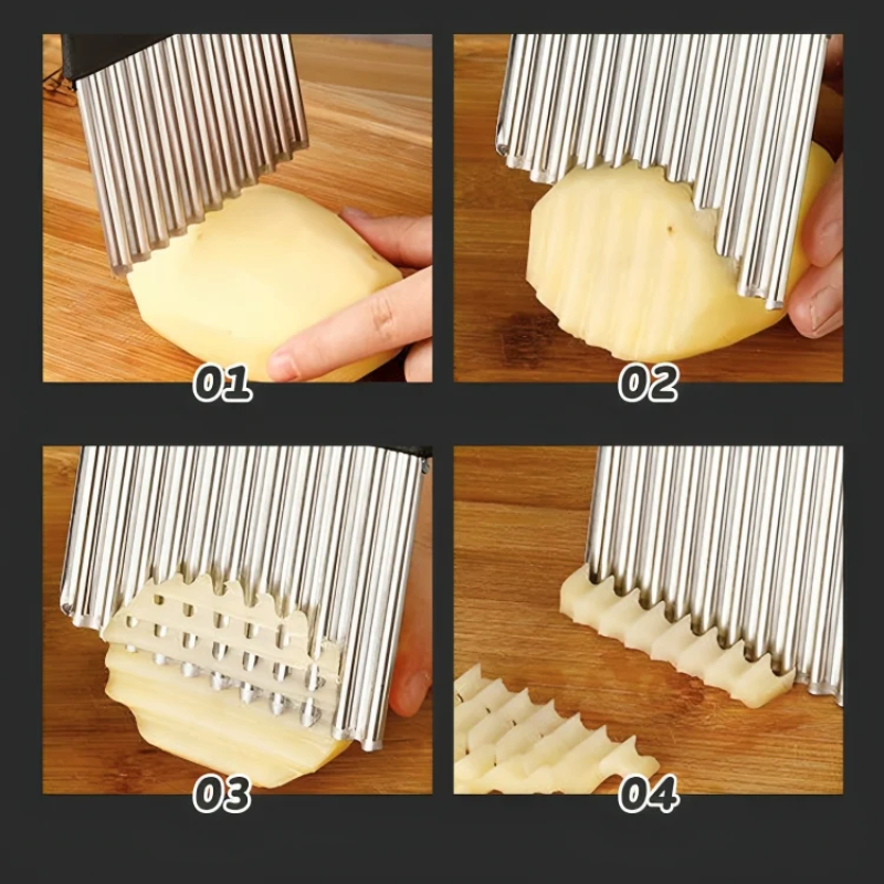 Tagliaverdure ondulato CrinkleCraft in acciaio inossidabile