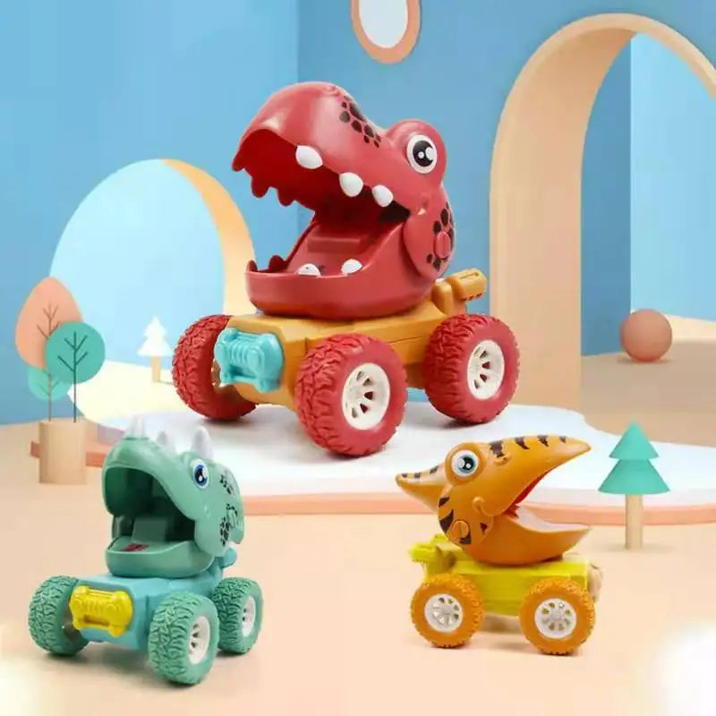 DinoTorque – Zabawka monster truck z głową dinozaura i dużymi kołami