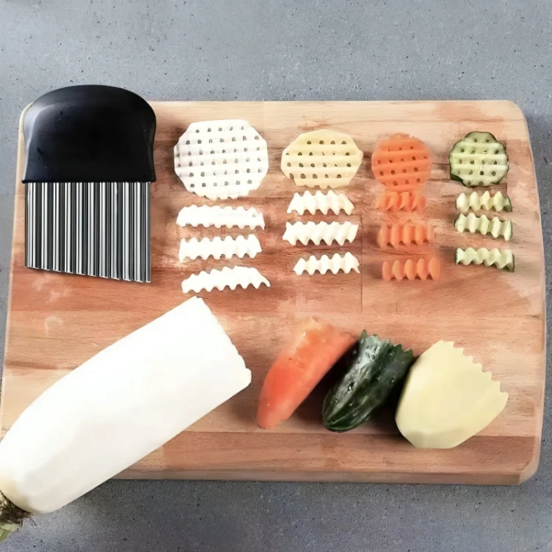 Tagliaverdure ondulato CrinkleCraft in acciaio inossidabile