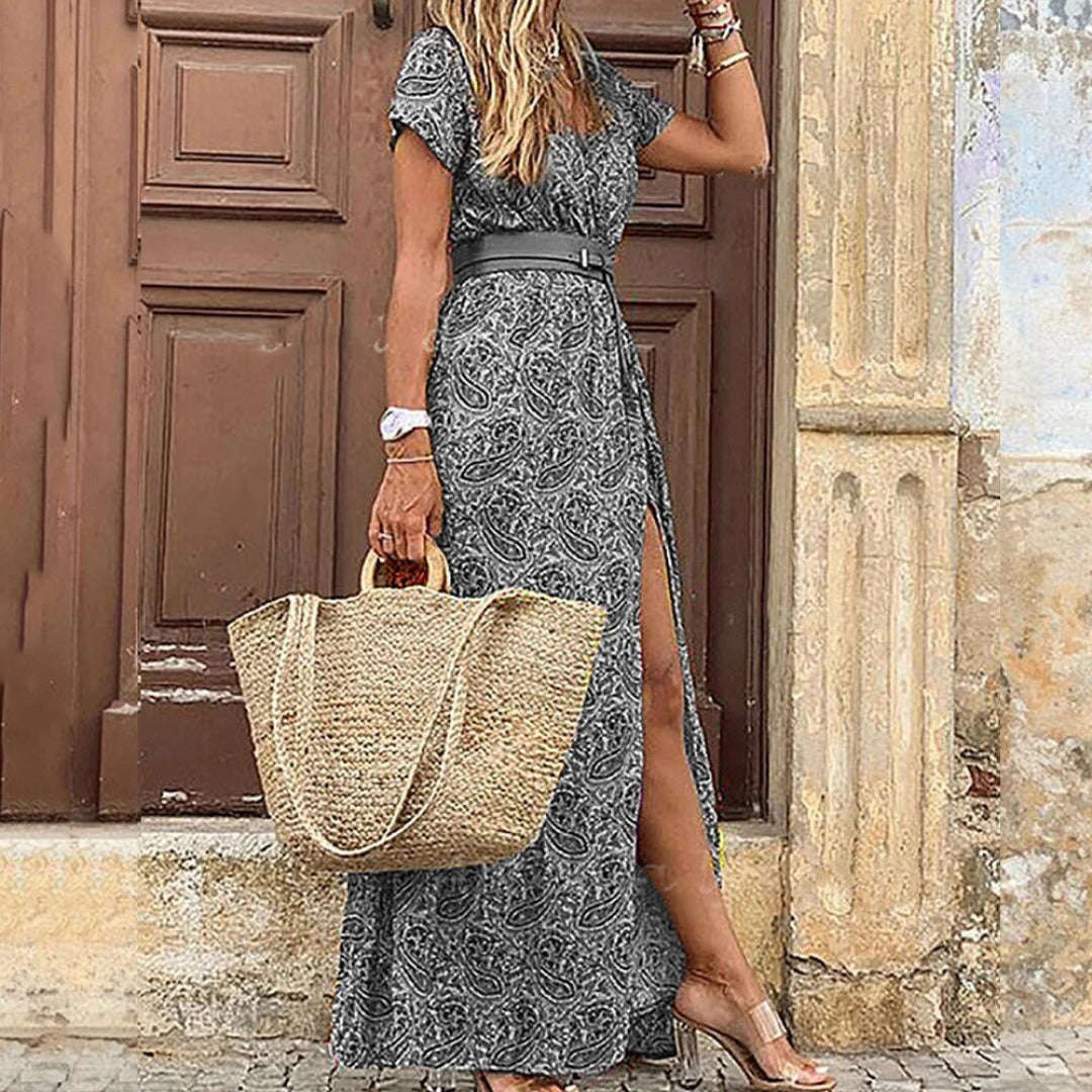 Variant image for Florenta - Elegante Maxi Jurk met Unieke Details voor Dames-10