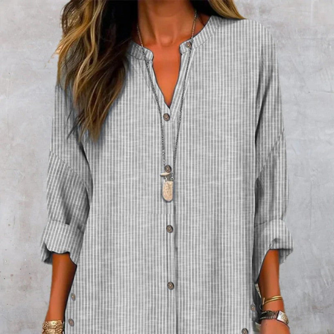 Variant image for Una - Tijdloos Gestreept Zomer T-Shirt voor Dames-1