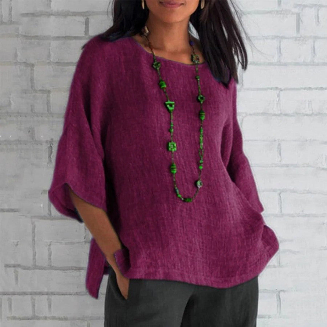 Jeanne - Stijlvol Elegant Zomer Shirt met Uniek Ontwerp voor Dames-1