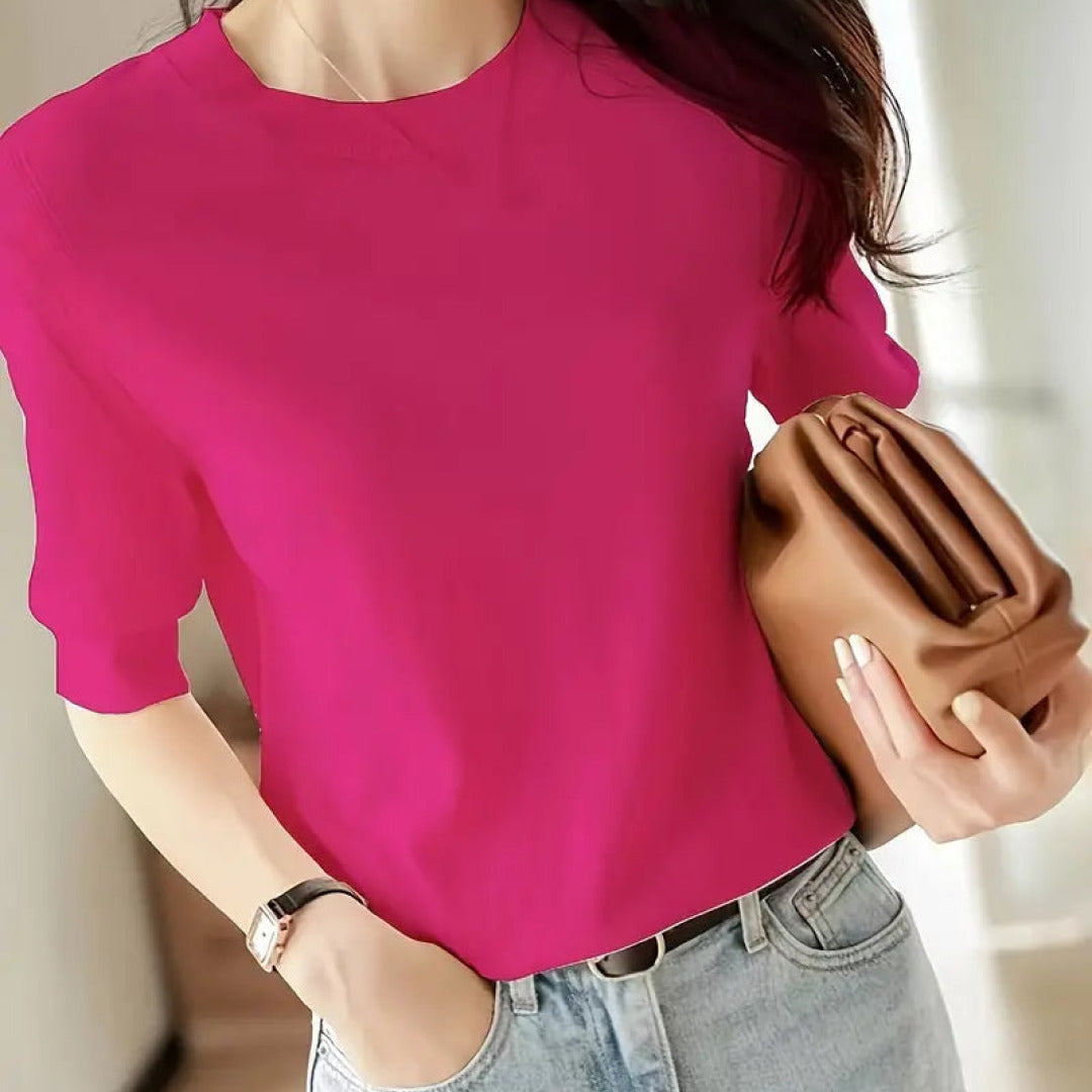 Variant image for Maisonne - Luchtige Zomerse Ronde Hals Pullover met Comfortabele Pasvorm-15