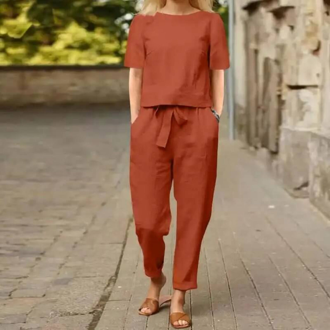 Ottilie - Comfortabele Casual Twinset met Trendy Design-3