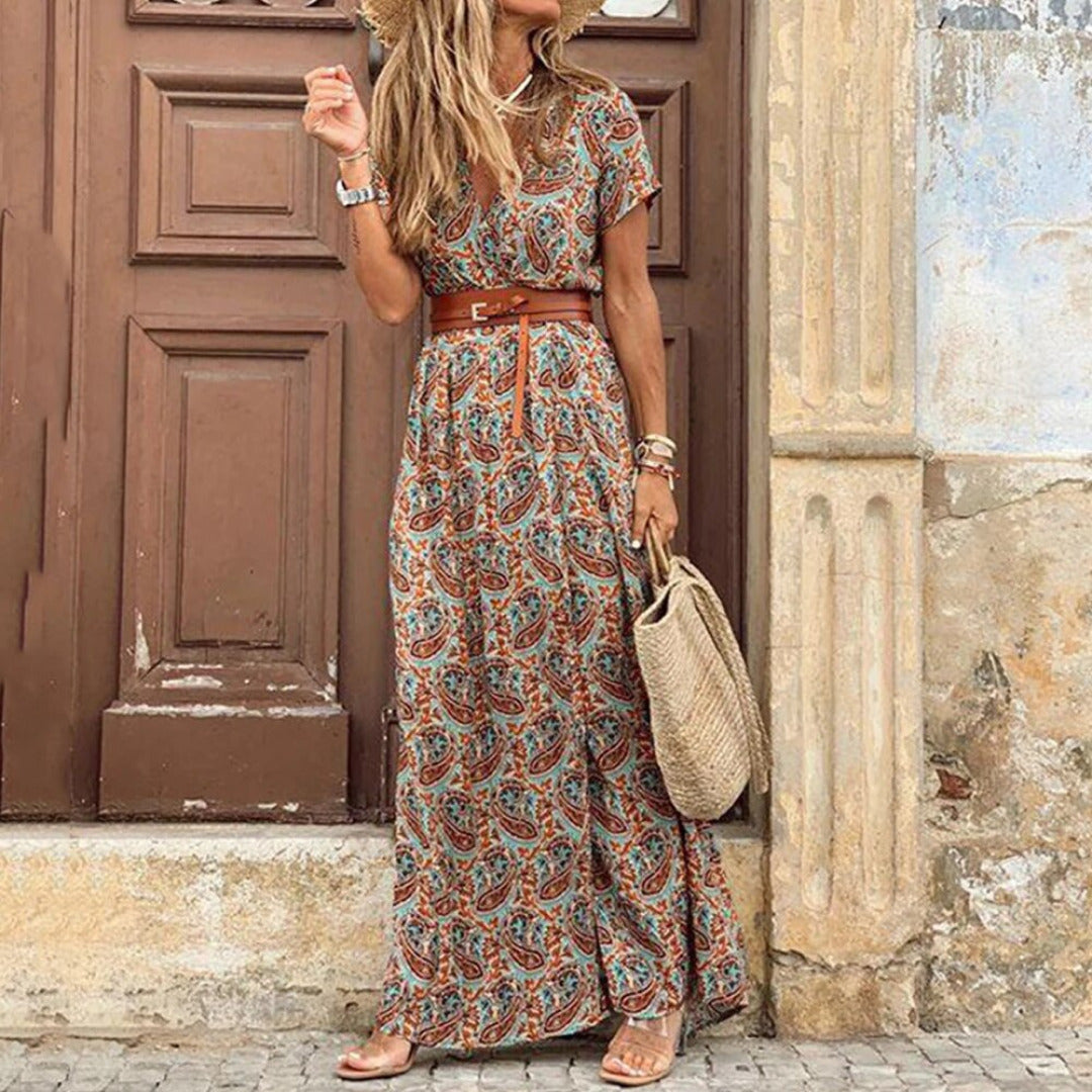 Variant image for Florenta - Elegante Maxi Jurk met Unieke Details voor Dames-15