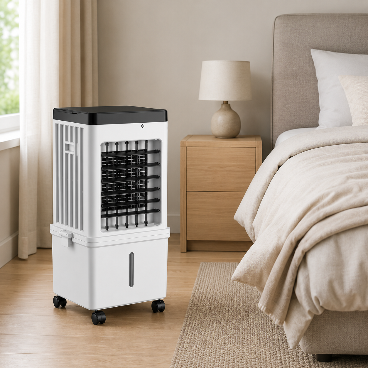Prenosný chladiaci ventilátor s nastaviteľnou rýchlosťou