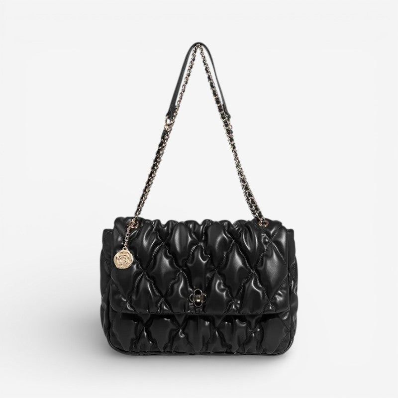 Dahlia – Borsa a tracolla a grande capacità con catena e zip