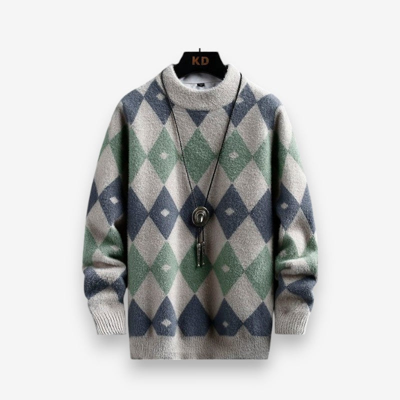 Noah – Long sleeve printed sweater with round neck
