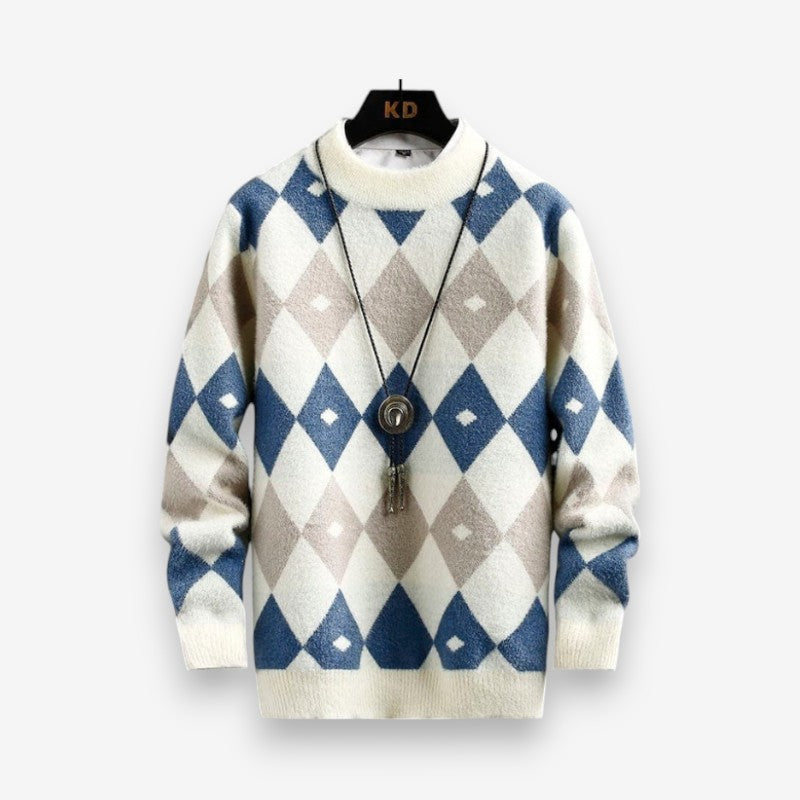 Noah – Long sleeve printed sweater with round neck