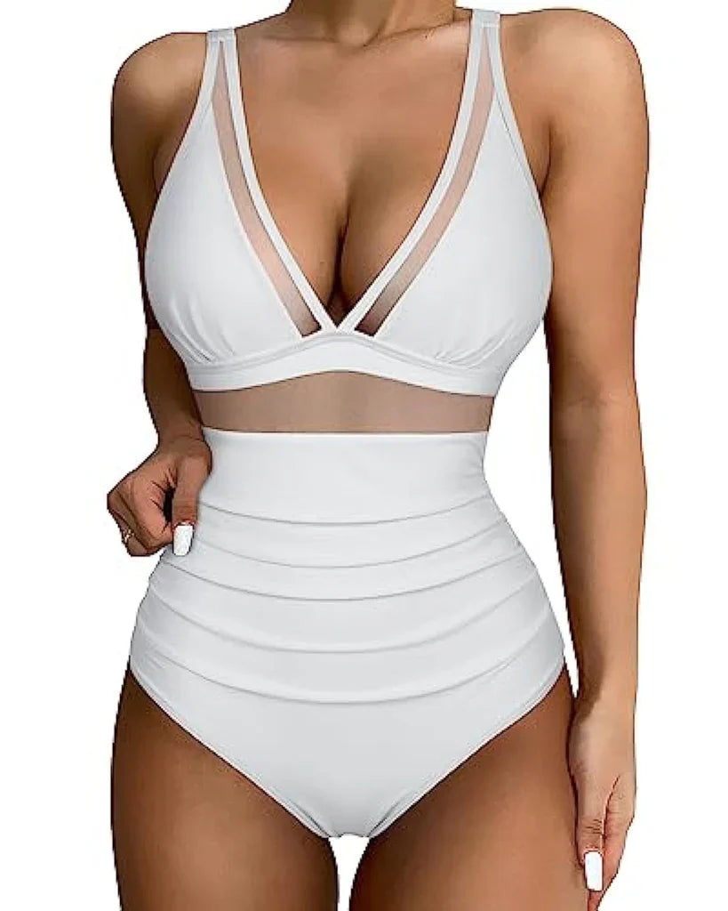Aria - Costume intero elegante con vestibilità valorizzante e spalline regolabili