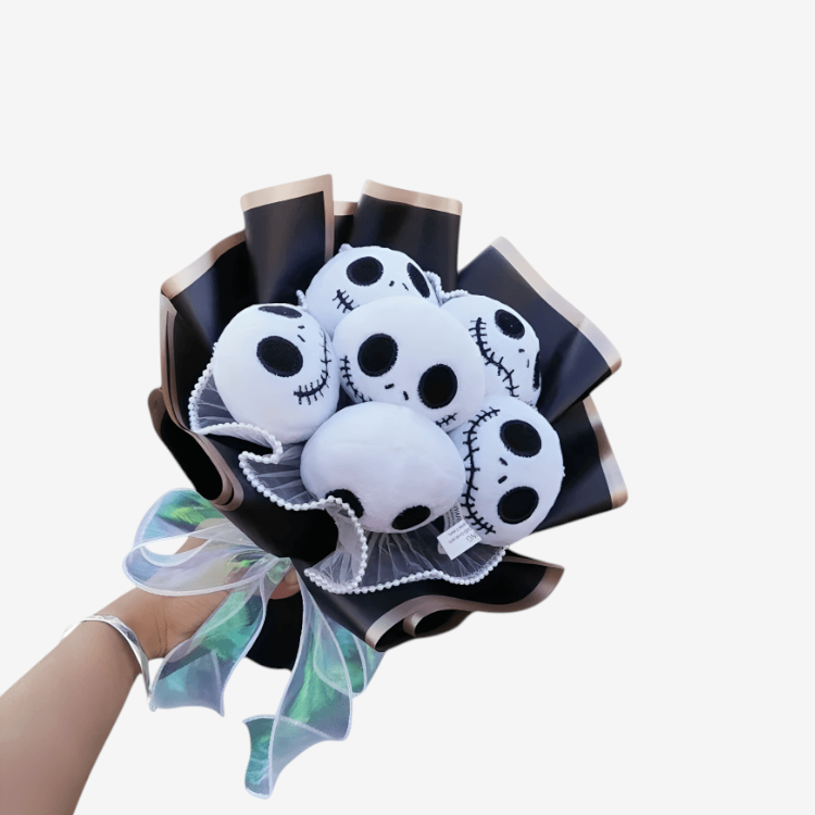 CozyBloom - Jack Skellington Plush Bouquet with Decorative Roses