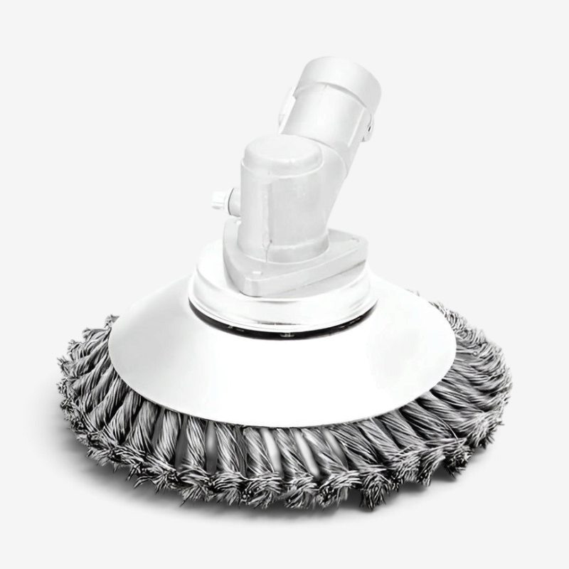 WeedTwist - Tête de débroussailleuse avec 36 brosses métalliques torsadées