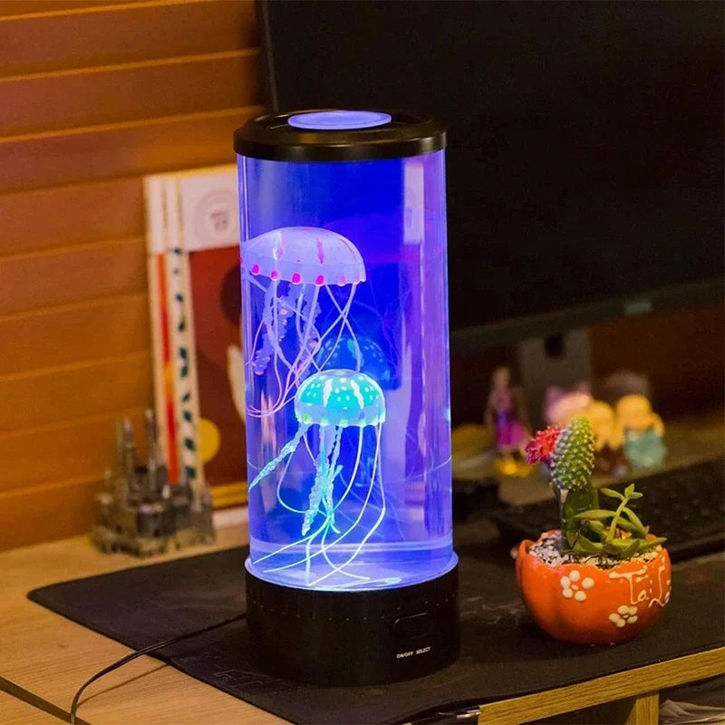 JellyWave - Lámpara LED de noche con efecto de medusa flotante