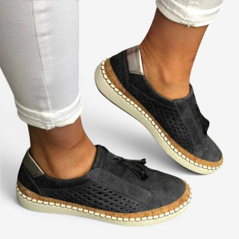 Chaussures plates décontractées pour femmes avec design antidérapant
