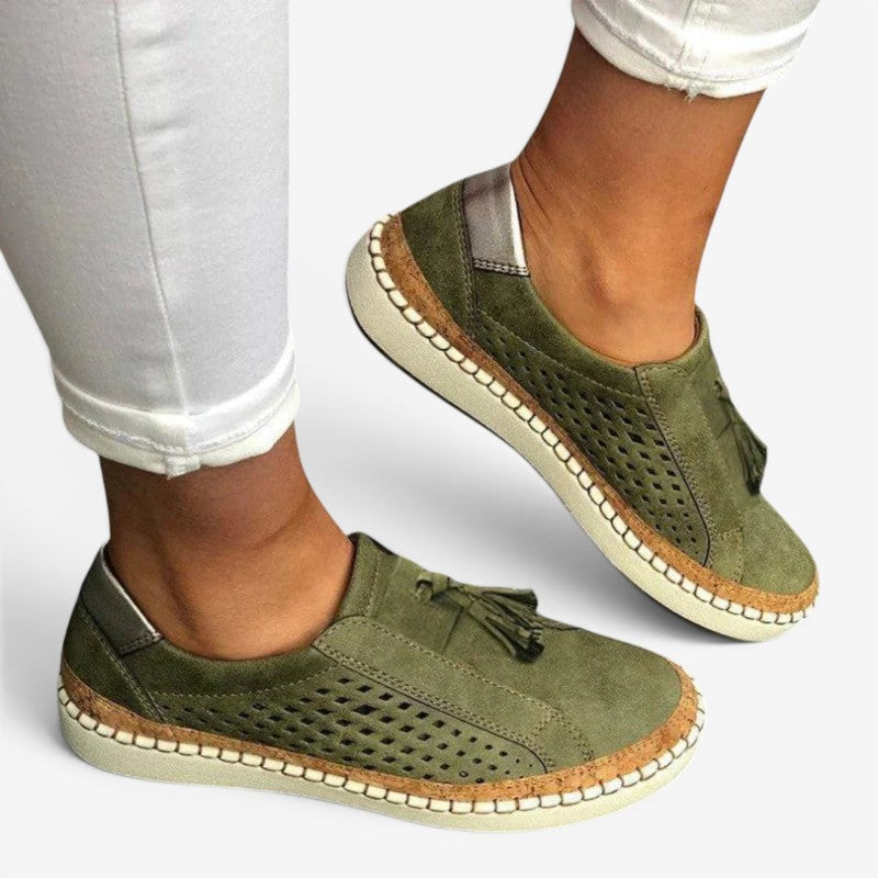 Chaussures plates décontractées pour femmes avec design antidérapant