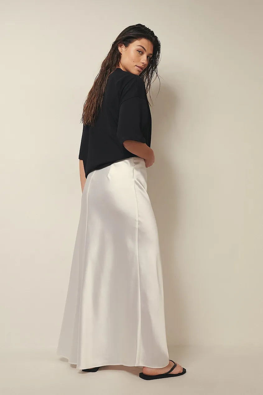 Rozi - Elegante gonna lunga a vita alta con design fluido