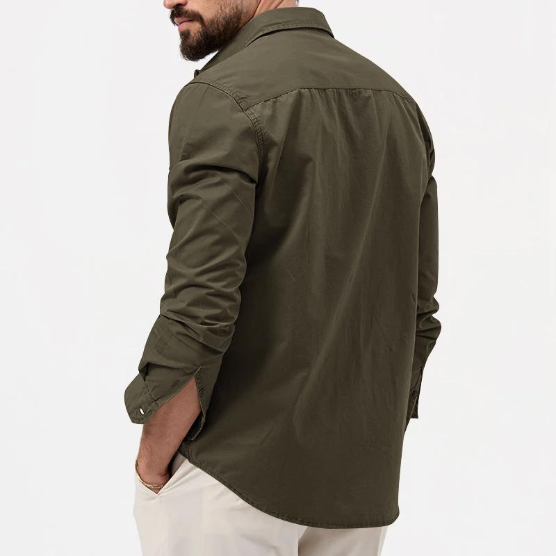 Paul - Classic Shirt with Long Sleeves and Notched Collar