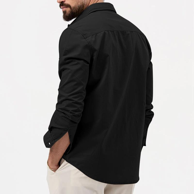 Paul - Classic Shirt with Long Sleeves and Notched Collar