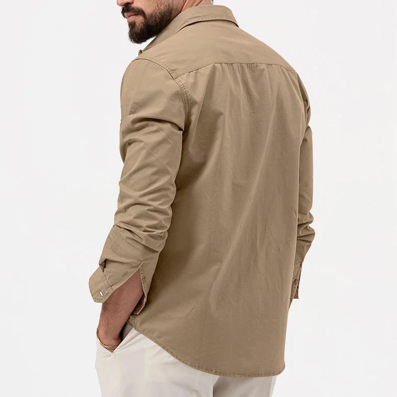 Paul - Classic Shirt with Long Sleeves and Notched Collar