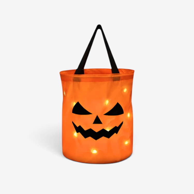 GlowNest - LED Pumpkin Trick or Treat Basket