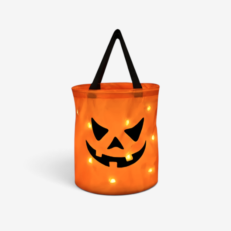 GlowNest - LED Pumpkin Trick or Treat Basket