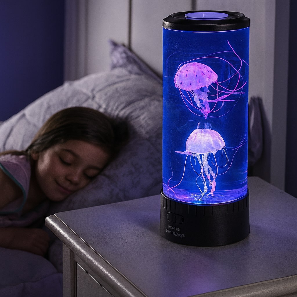JellyWave - Lámpara LED de noche con efecto de medusa flotante