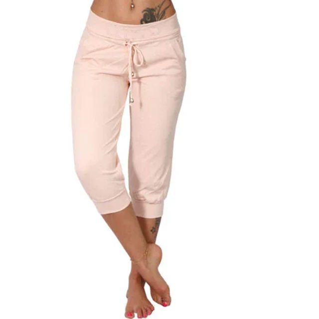 Lucy – Pantaloni capri moderni con coulisse in vita e vestibilità cropped rilassata